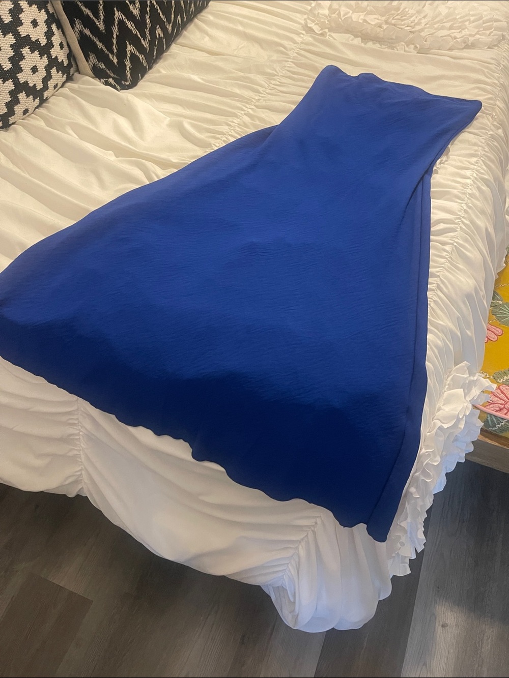 See You Monday Elegant Royal Blue Women's Midi Strapless Dress
